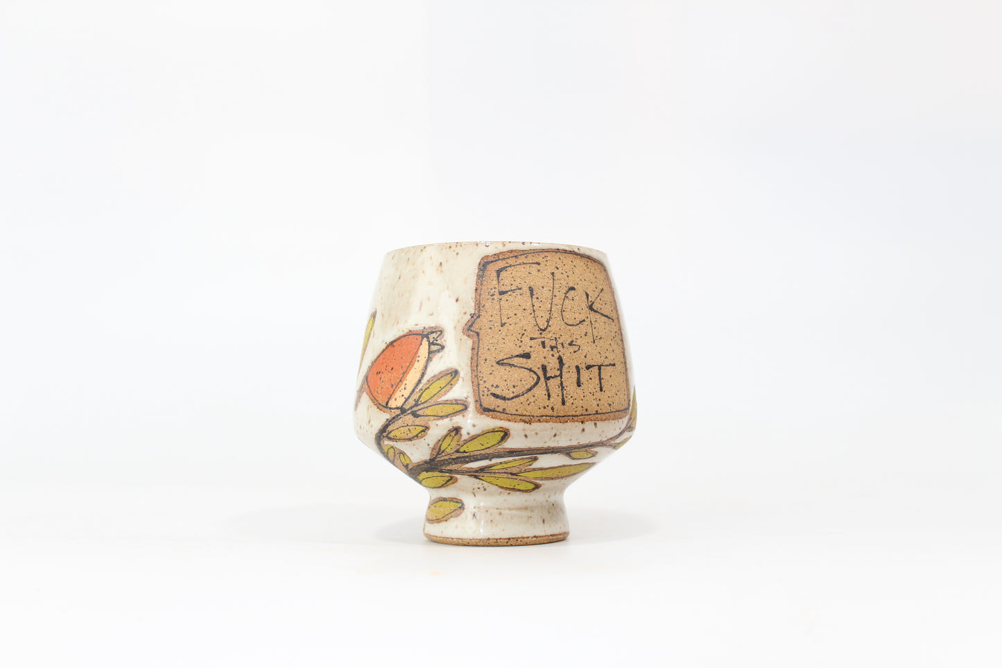 CUSTOM PRE-SALE Bird Message Cup. Short (8-10 oz) or tall (12-15 oz) Choice of bird color.