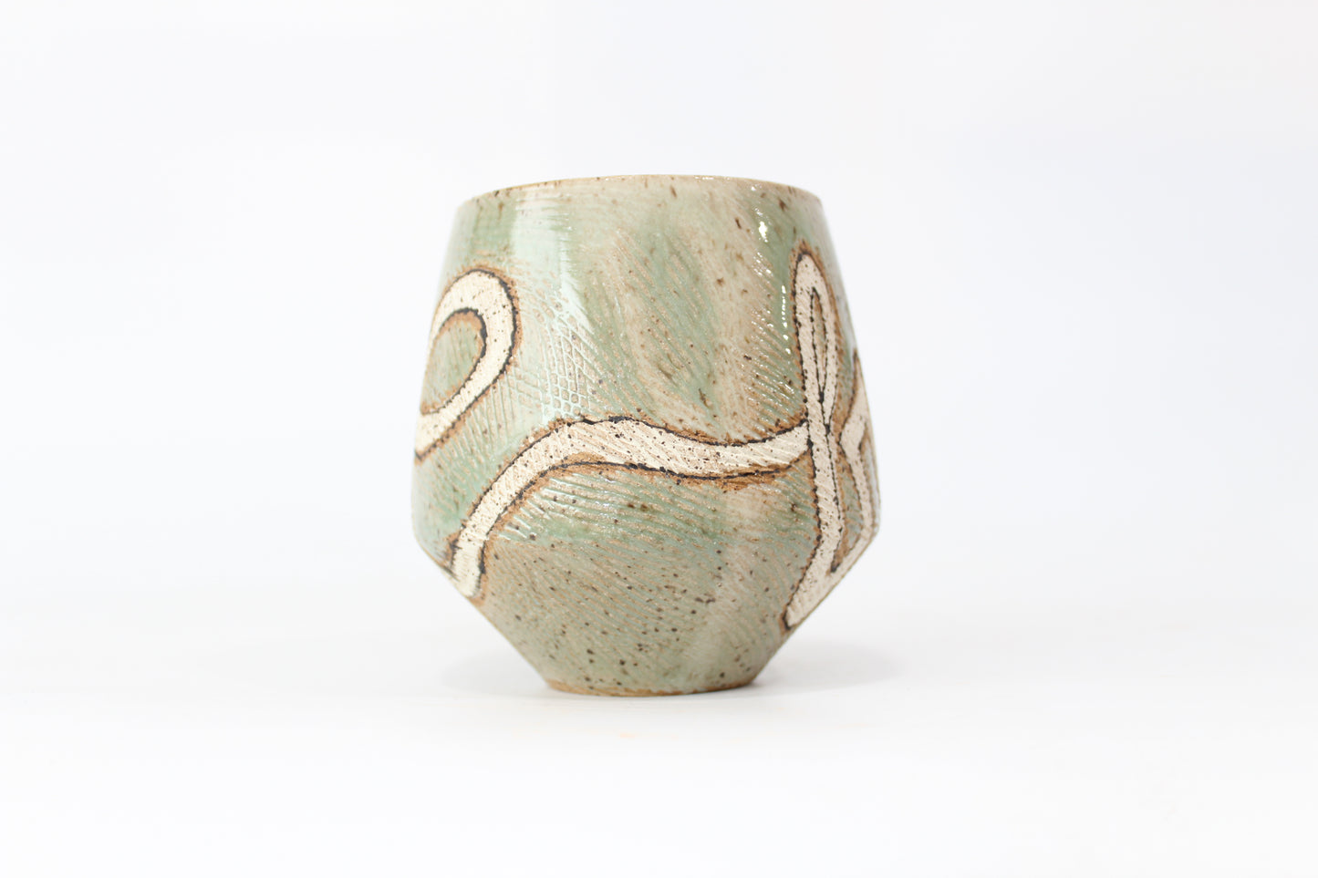 039. Turquoise Textured F-Bomb Mug (right-handed) - 19oz.