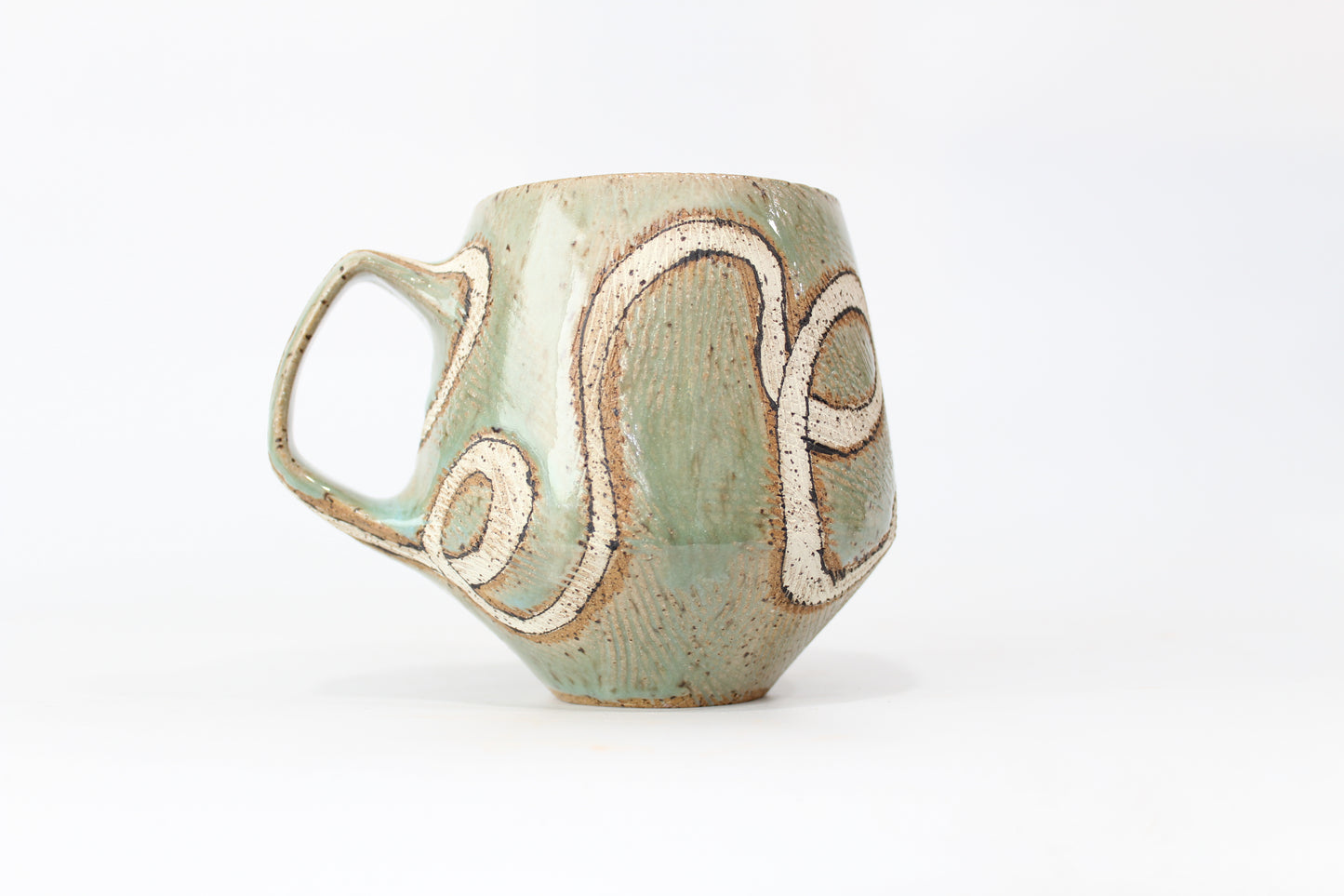 039. Turquoise Textured F-Bomb Mug (right-handed) - 19oz.