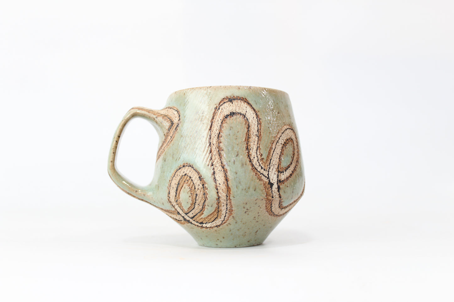 041. Turquoise Textured F-Bomb Mug (right-handed) - 13oz.