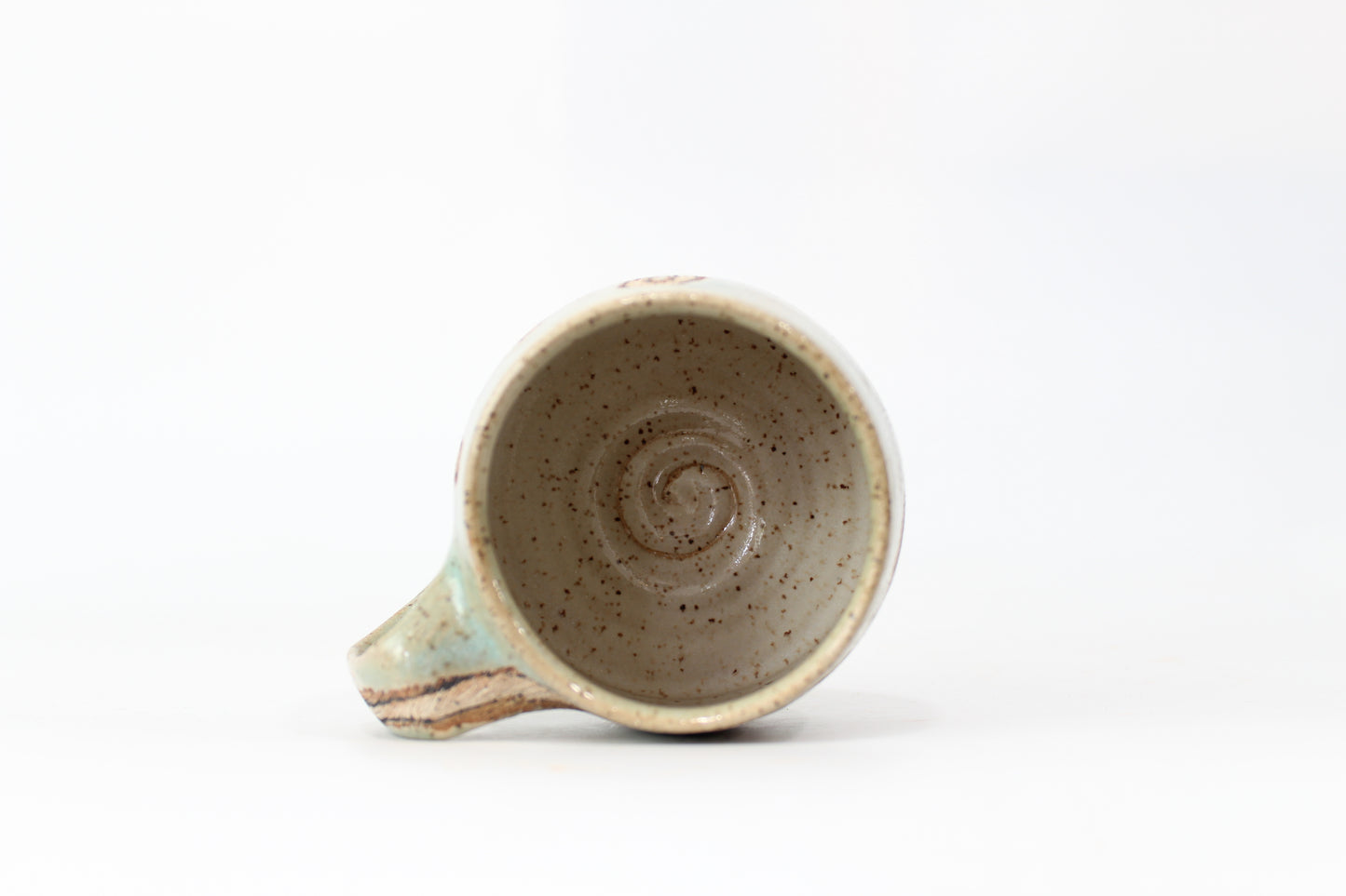 041. Turquoise Textured F-Bomb Mug (right-handed) - 13oz.