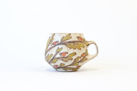 010. Tiny Red/Orange Birds Mug - 11oz.