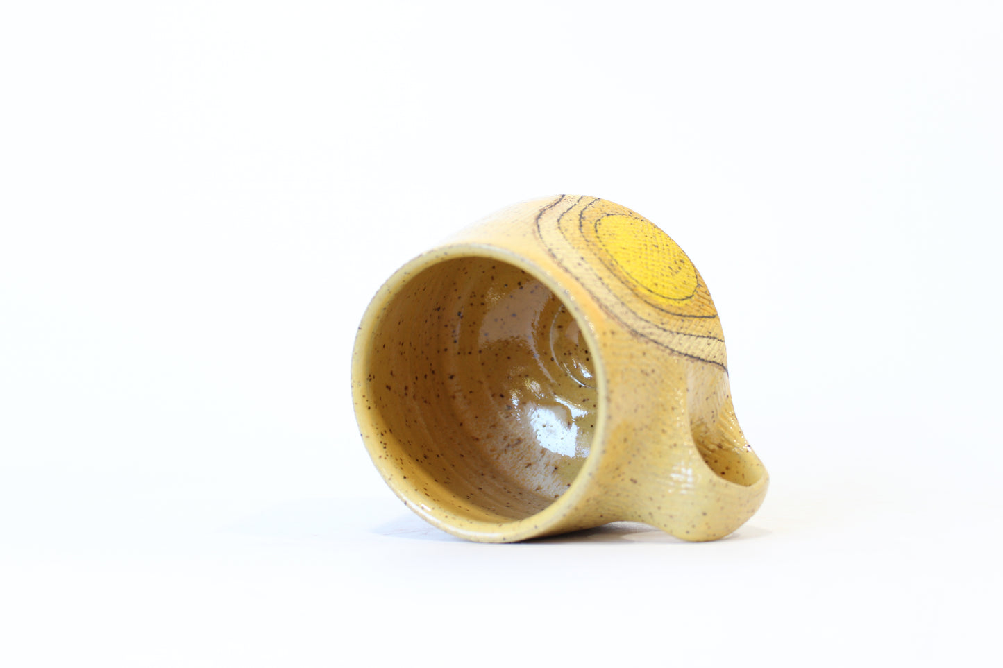 021. Yellow Wave with Circles Mug - 11oz.