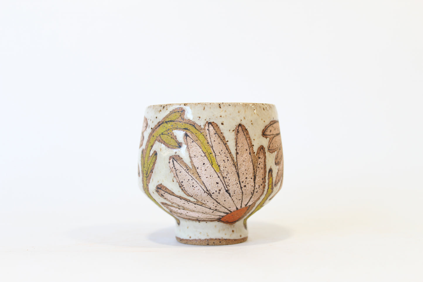 006. Pink Coneflowers Cup (no handle) - 7oz.