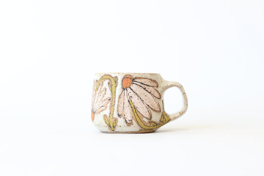 060. Pink Coneflowers Mug - Ornament size - 2 oz.