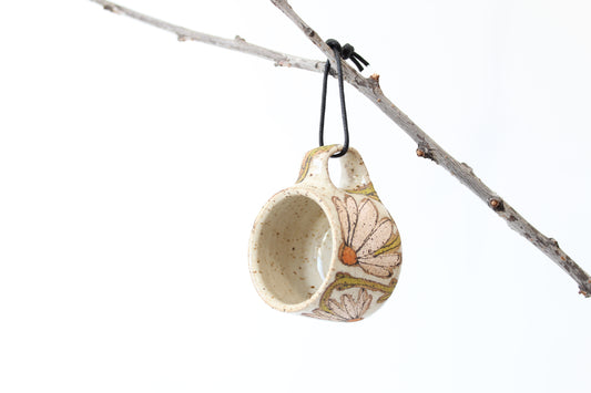 060. Pink Coneflowers Mug - Ornament size - 2 oz.