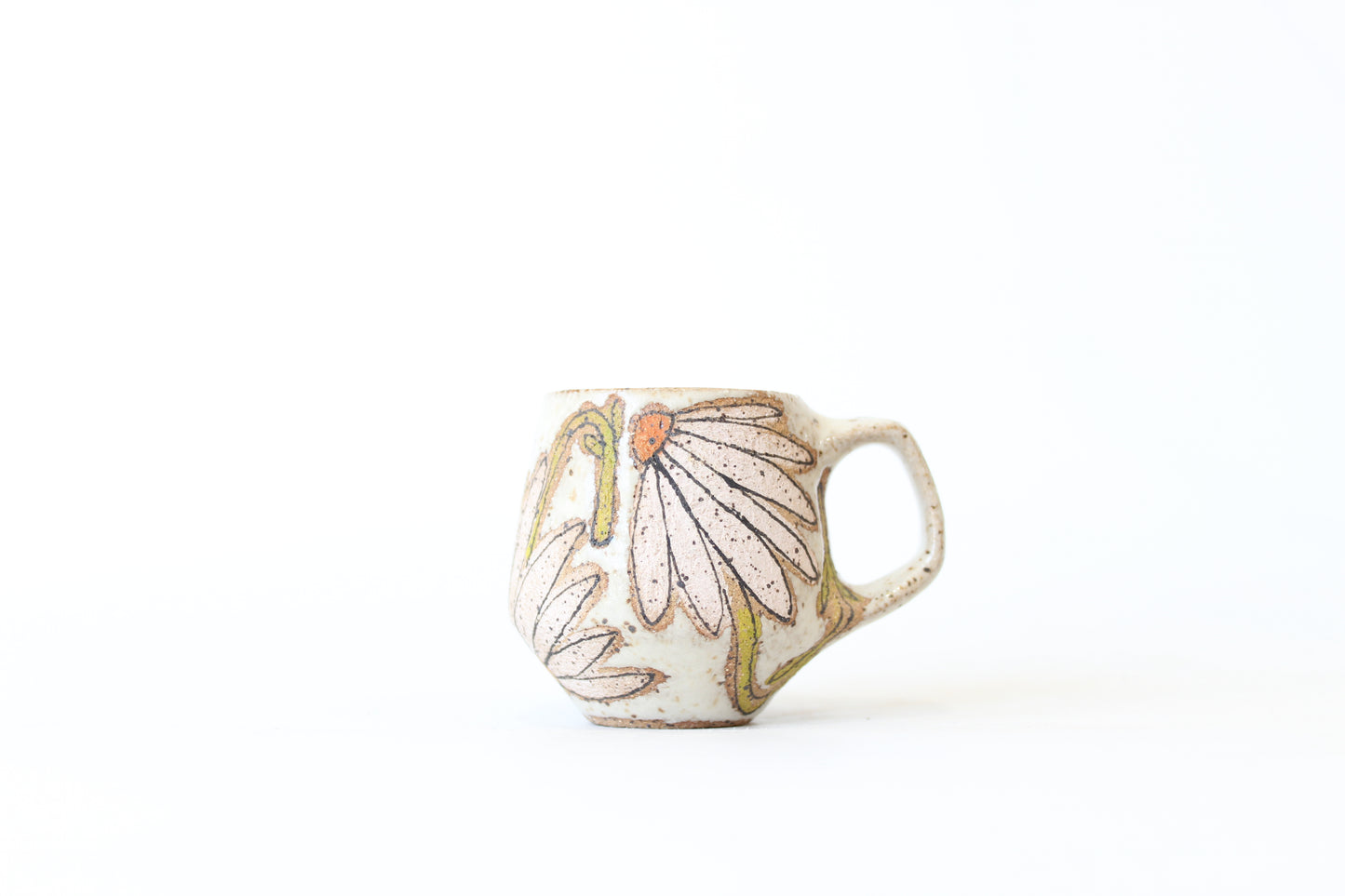 061. Pink Coneflowers Mug - Ornament size - 2 oz.