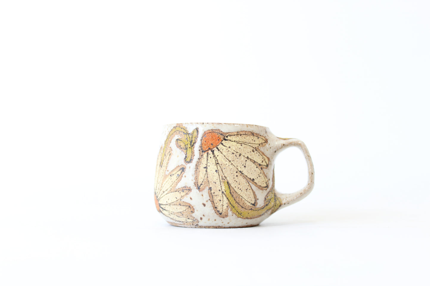 063. Yellow Conelowers Mug - Ornament size - 2 oz.