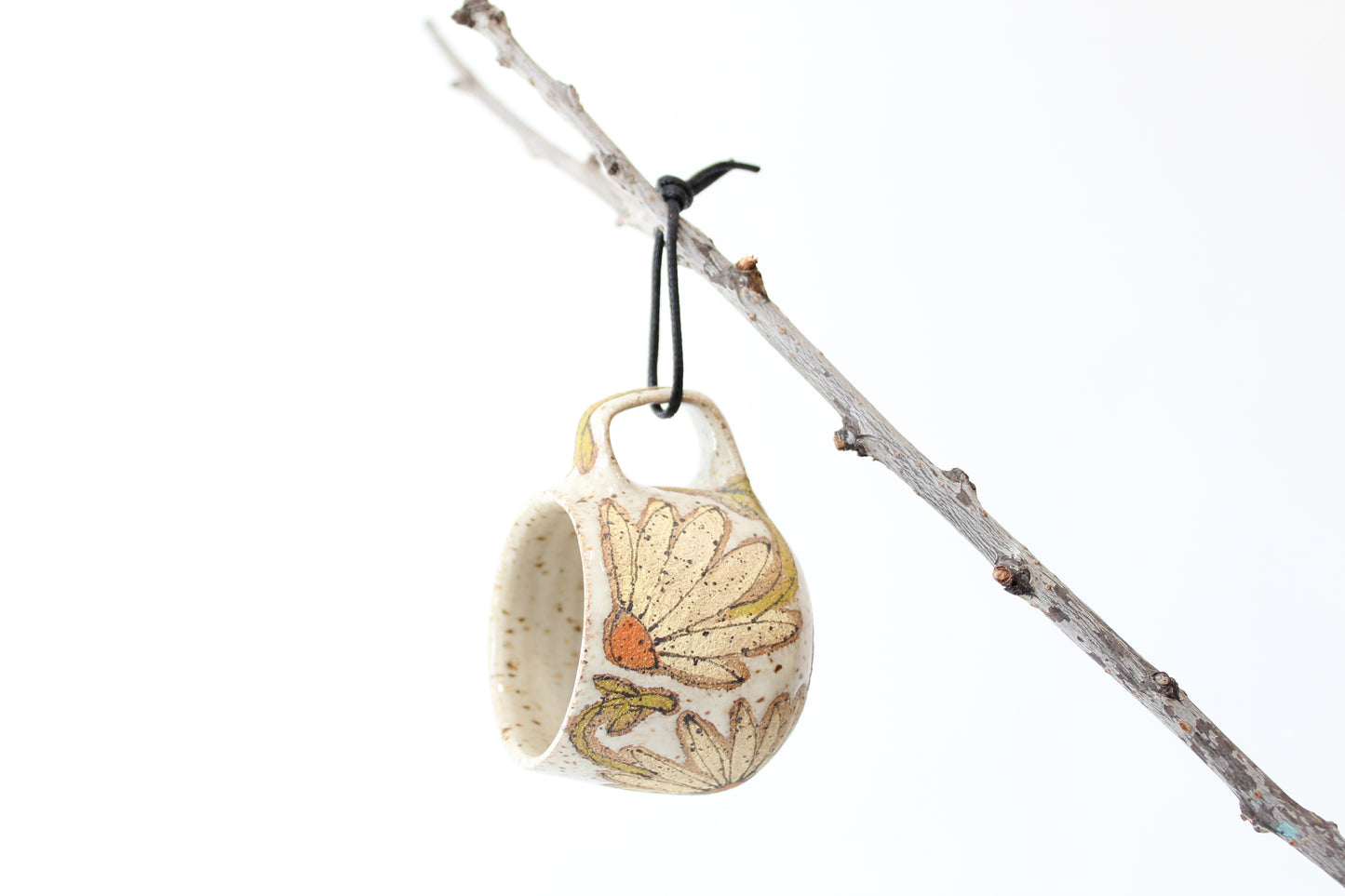 063. Yellow Conelowers Mug - Ornament size - 2 oz.