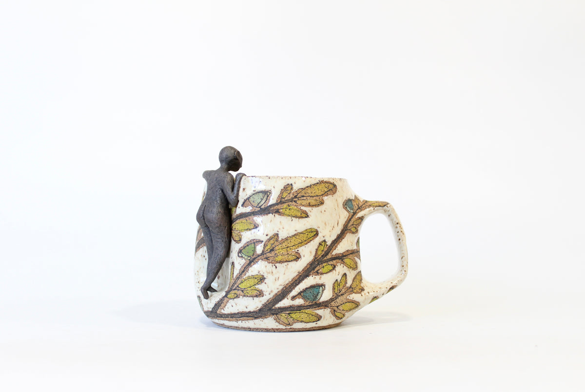 001. Little Green Birds Buddy Mug - 14oz.