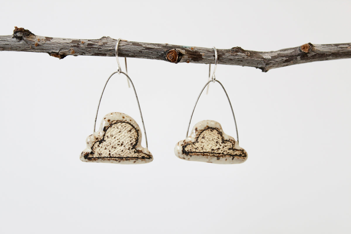 100. Cloud Earrings - 1" x 1.25"