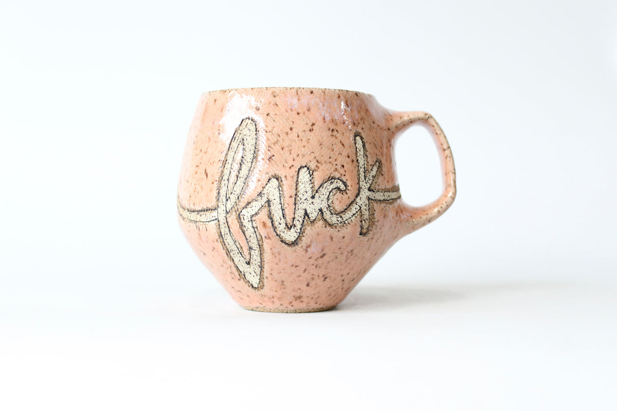047. Textured Pink Fuck Mug - 17oz.
