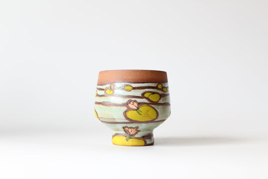 034. Lily Pad Cup (no handle) 8oz. (new red clay!)