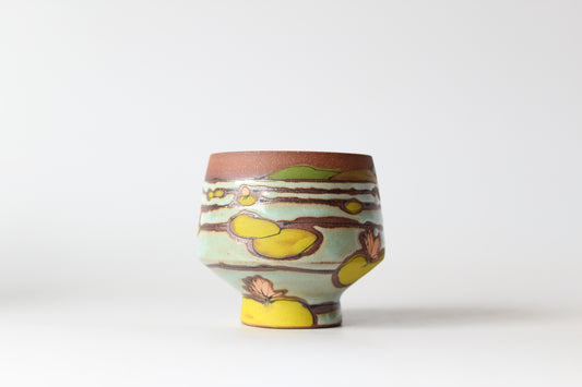 035. Lily Pad Cup (no handle) 8oz. (new red clay!)