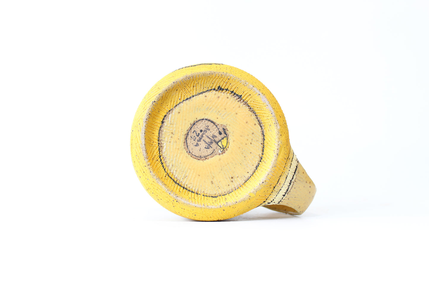 007. Yellow Wave with Circles Textured Buddy Mug - 12oz.