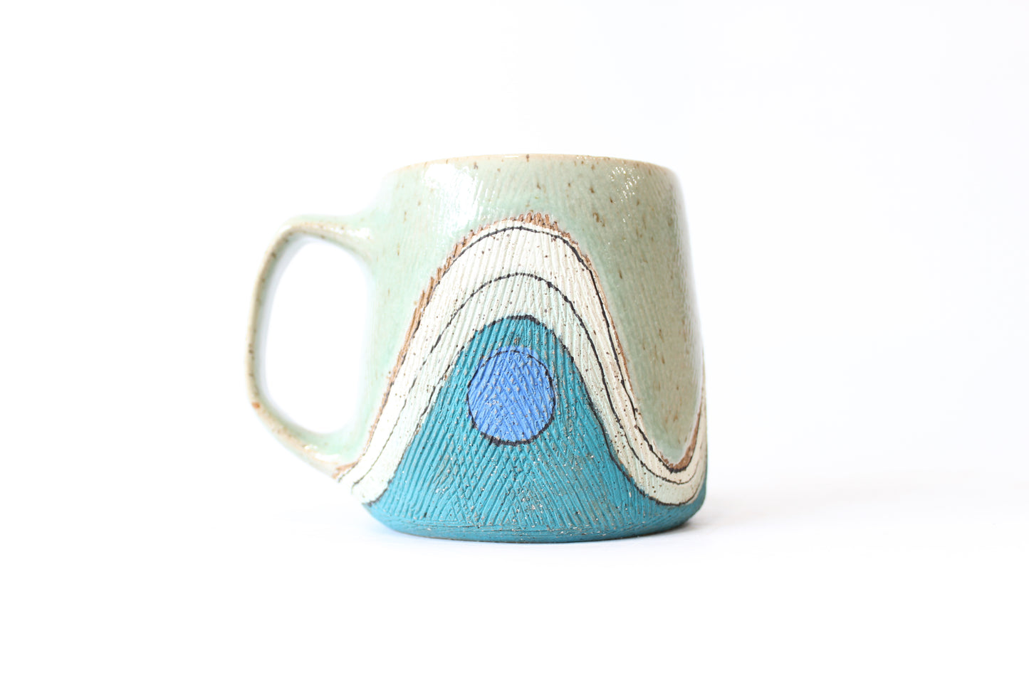 PRE-SALE Textured Wave Mug. Small (9-11 oz), medium (12-14 oz) or large (15-17 oz). Angled or straight walls. 6-10 weeks