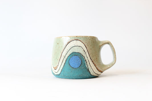 PRE-SALE Textured Wave Mug. Small (9-11 oz), medium (12-14 oz) or large (15-17 oz). Angled or straight walls. 6-10 weeks