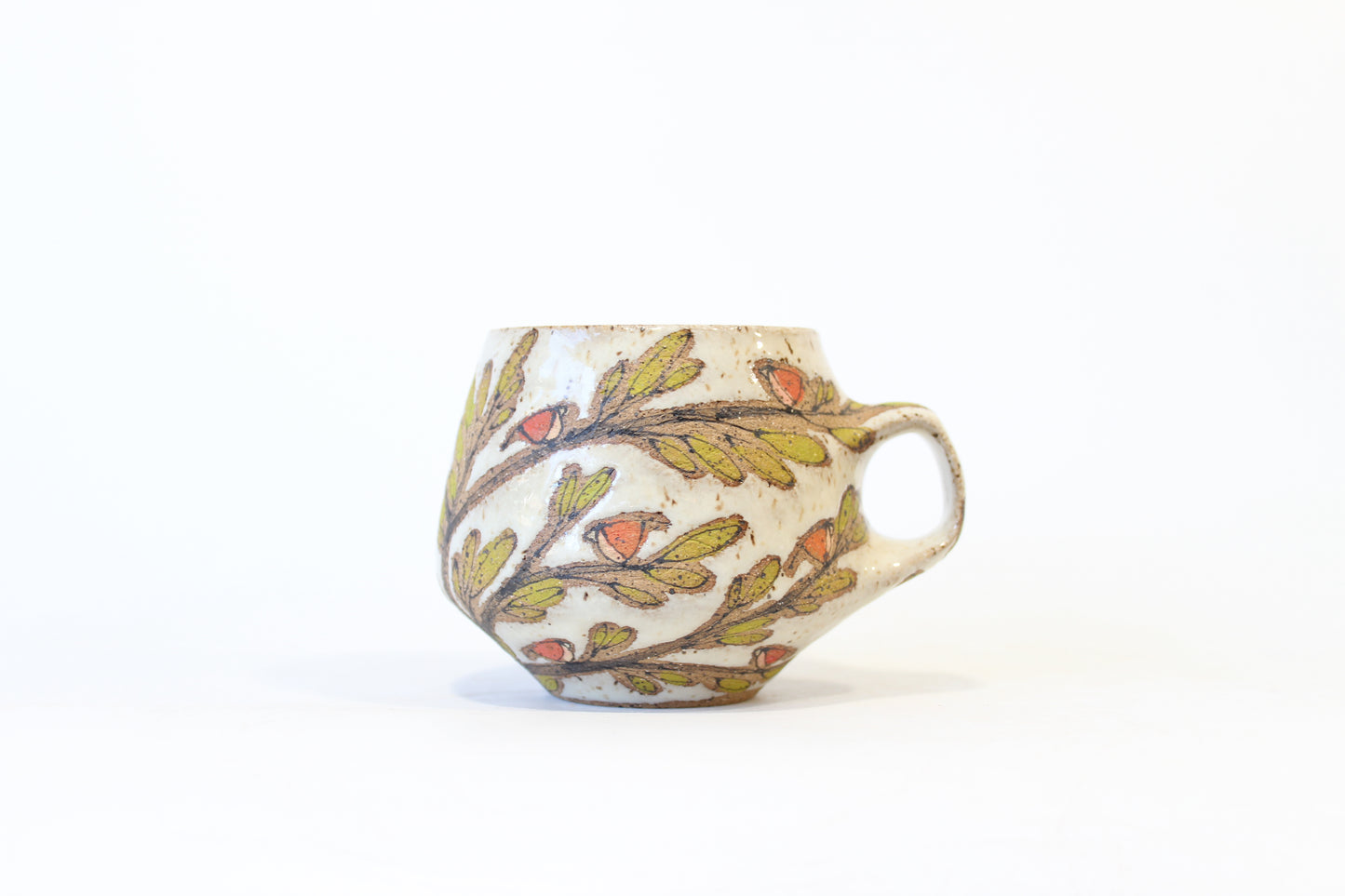 010. Tiny Red/Orange Birds Mug - 11oz.