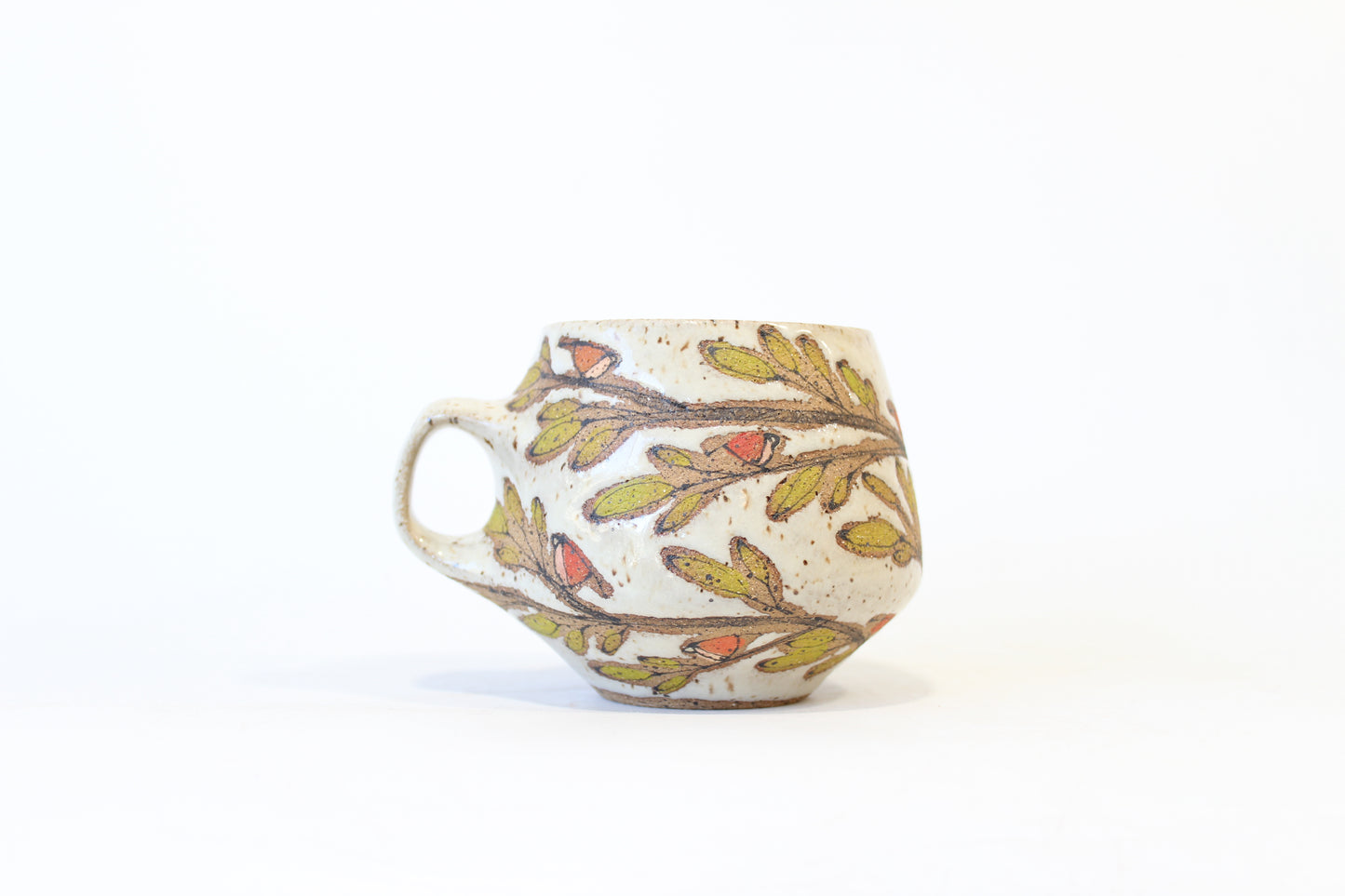 010. Tiny Red/Orange Birds Mug - 11oz.