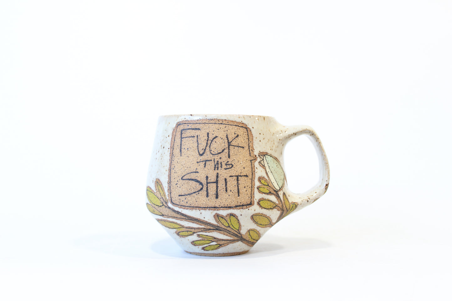 015. Pissed off Bird Mug - Light Teal - 13oz.