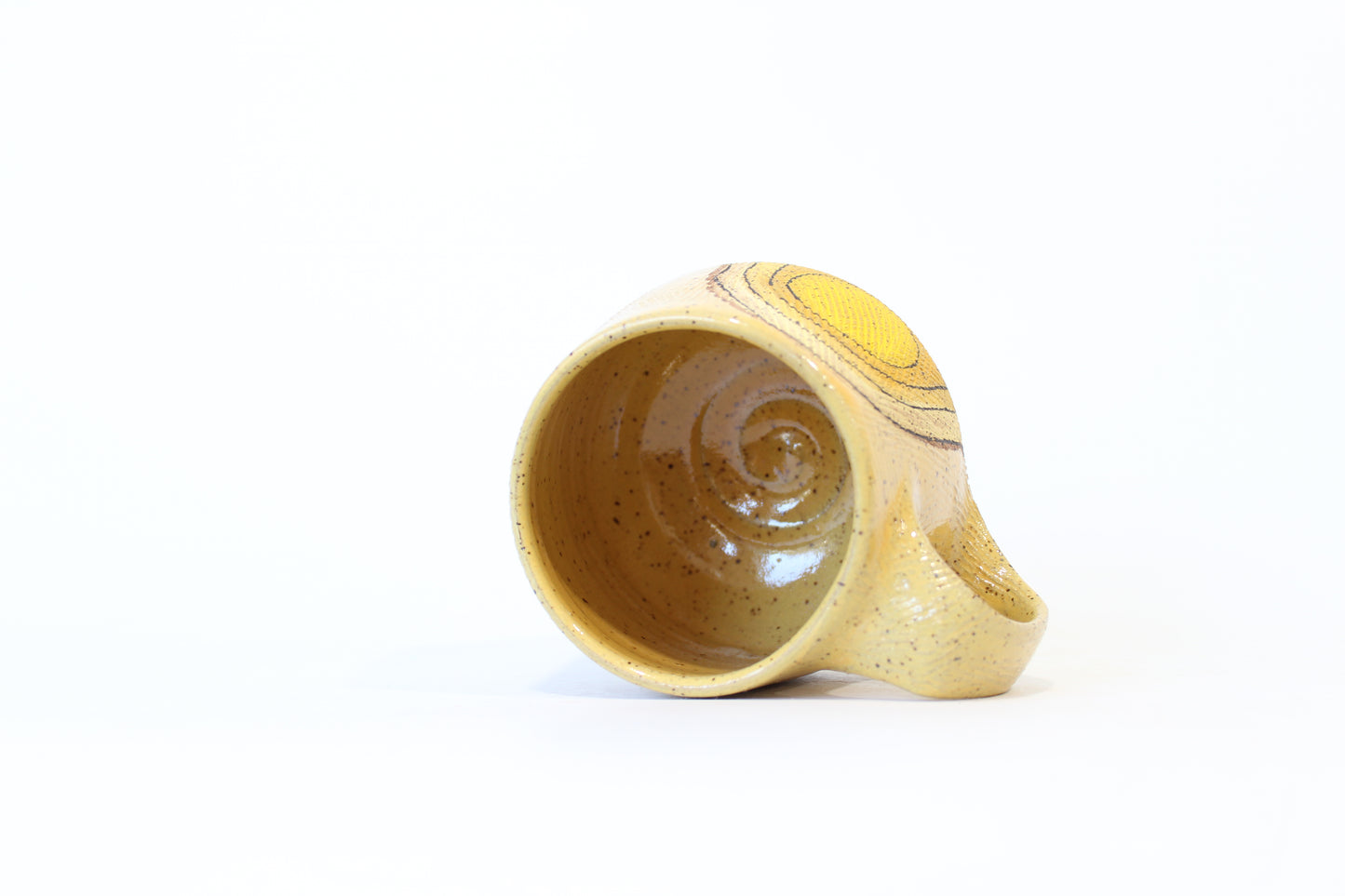 020. Yellow Wave with Circles Mug - 14oz.