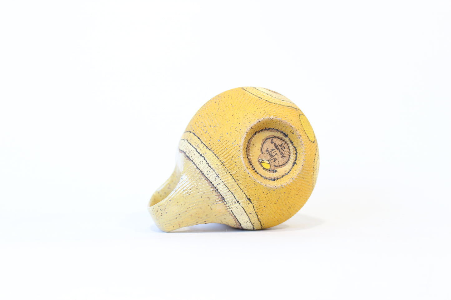 020. Yellow Wave with Circles Mug - 14oz.