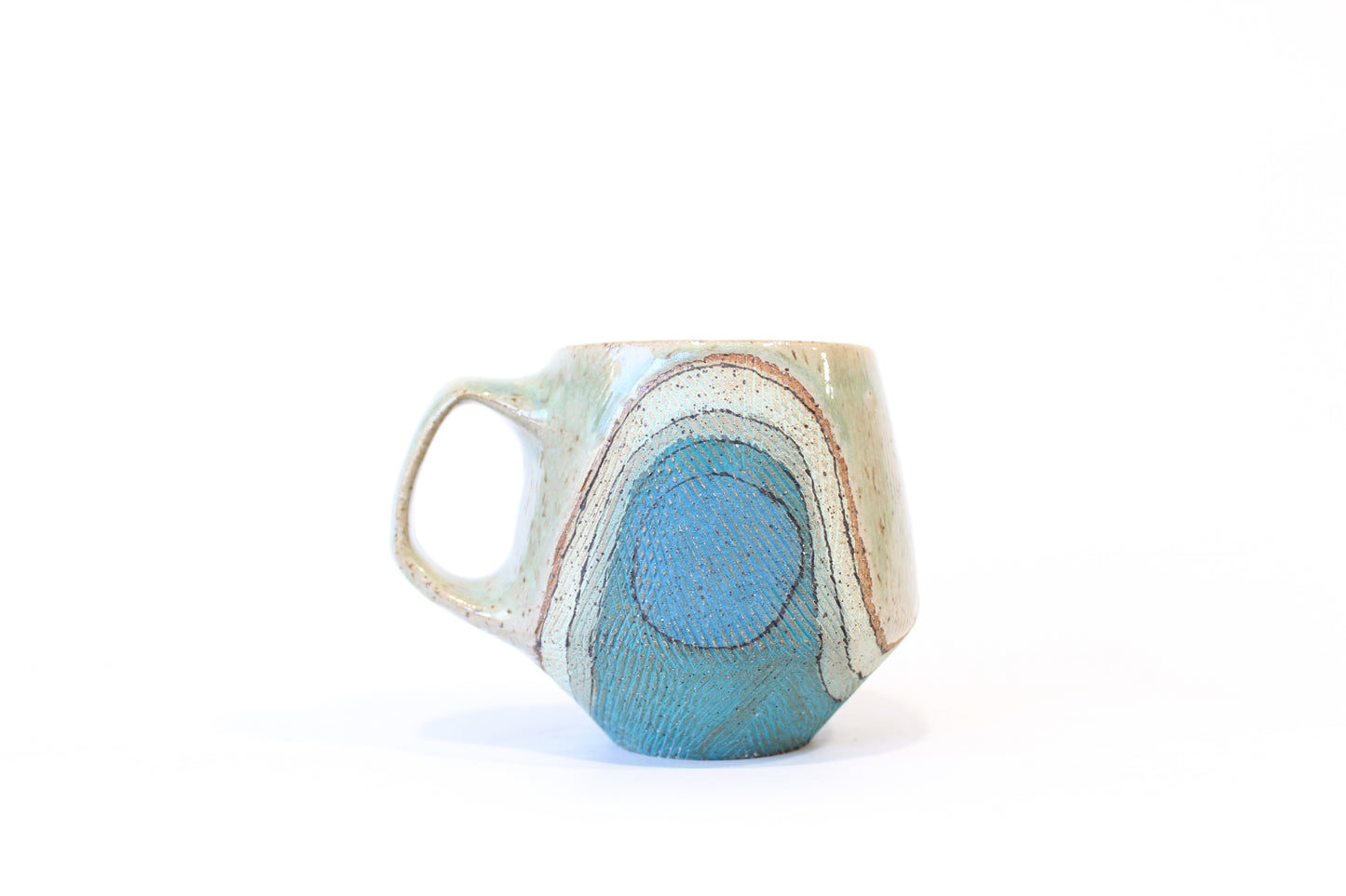 022. Blue Wave with Circles Mug - 13oz.