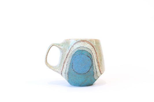 022. Blue Wave with Circles Mug - 13oz.