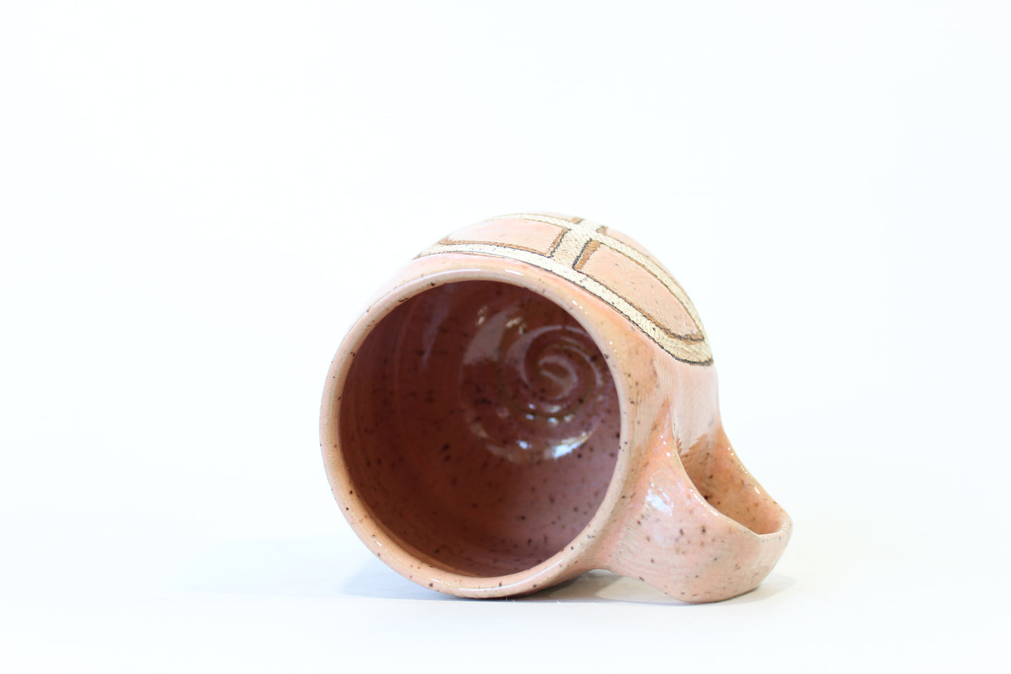 028. Textured Peace Sign Mug - Pink - 16oz.