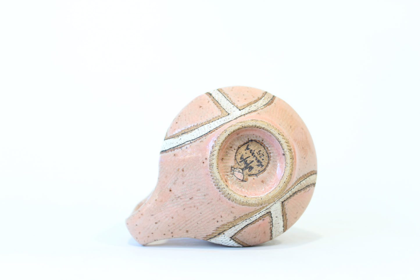 028. Textured Peace Sign Mug - Pink - 16oz.