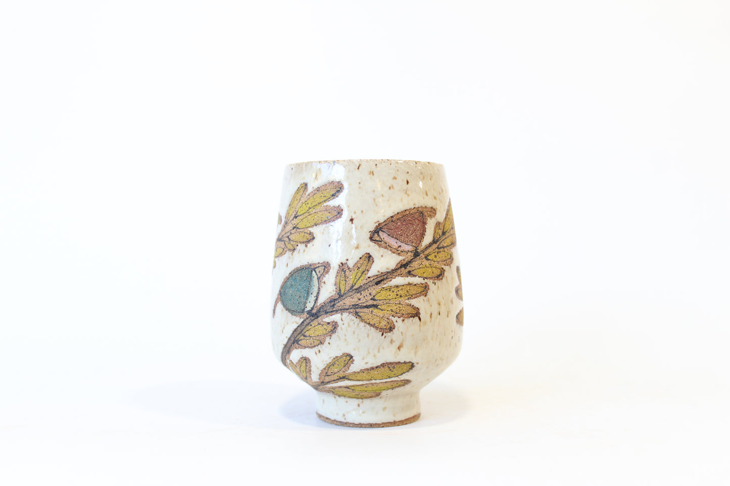 033. Big Rainbow Birds Cup (no handle) - 12oz.