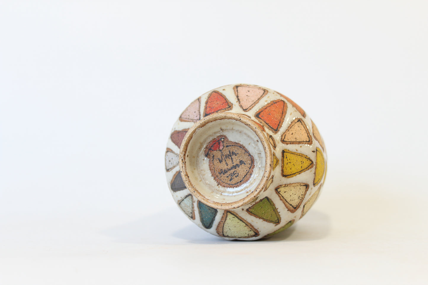 034. Rainbow Triangles Cup (no handle) - 14oz.