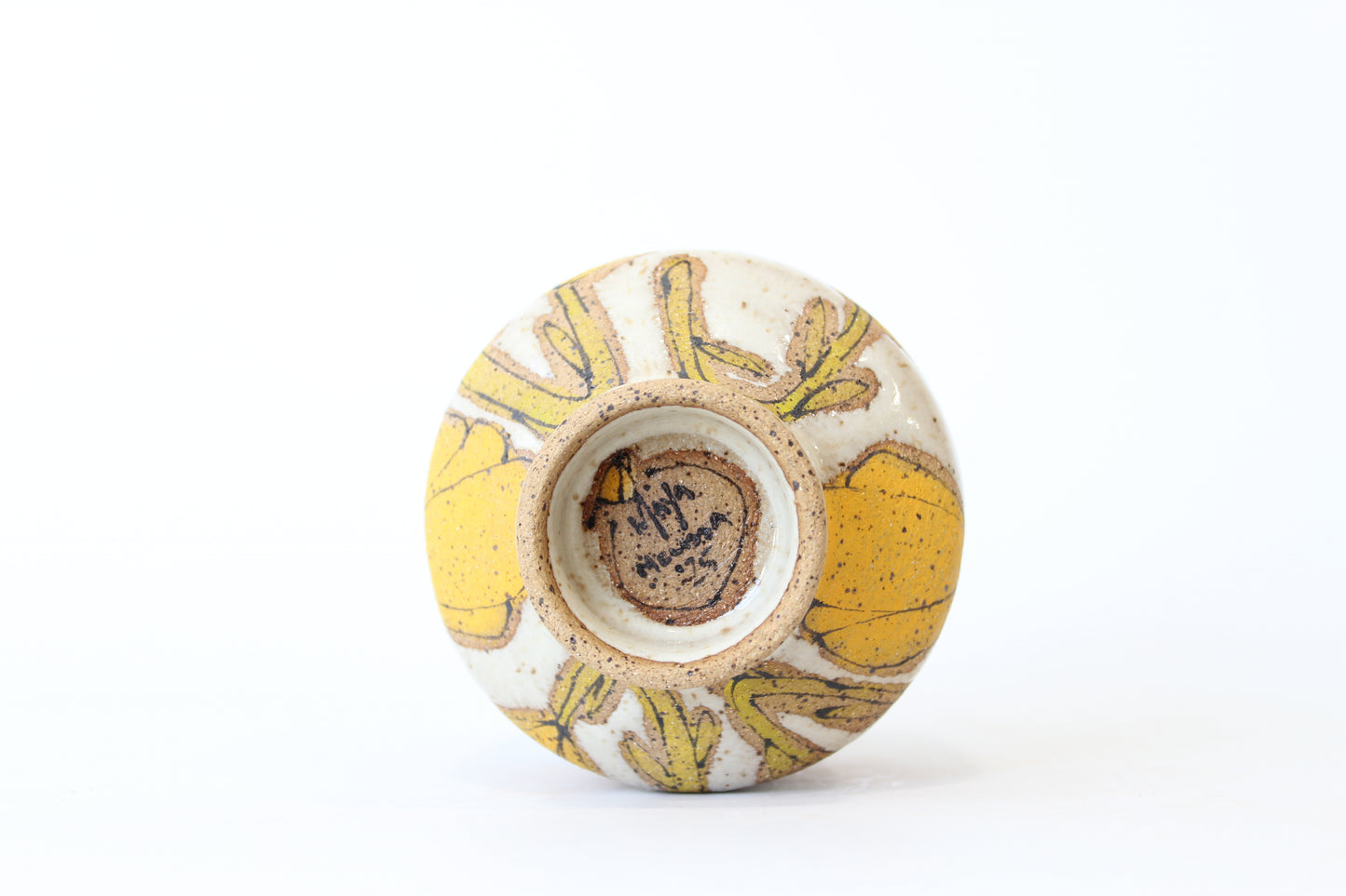 038. Yellow Flowers Cup (no handle) - 8oz.