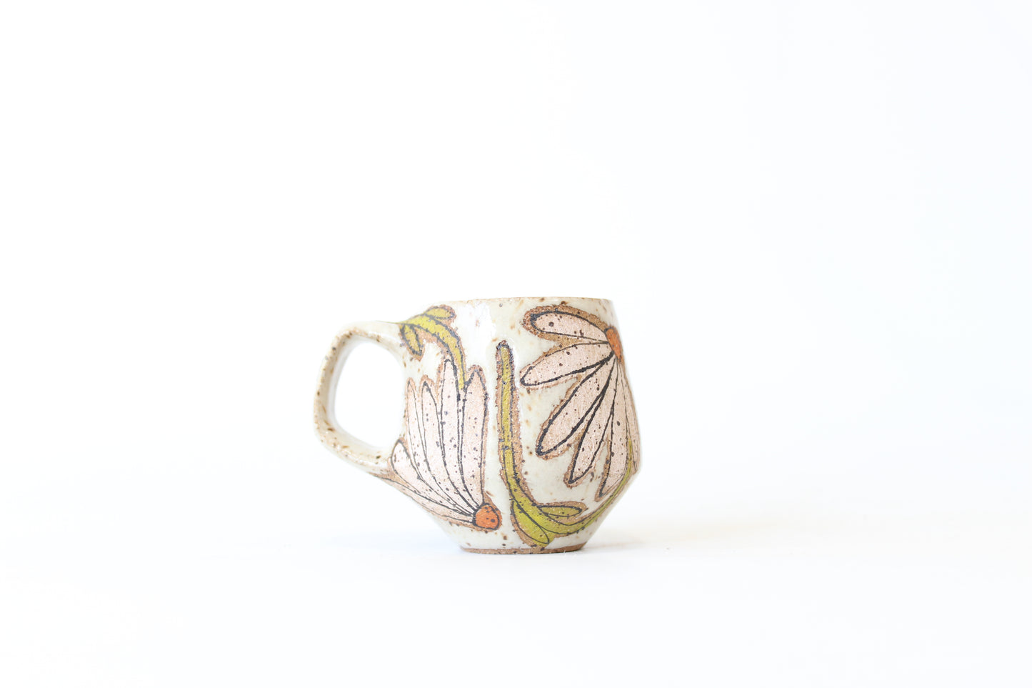 061. Pink Coneflowers Mug - Ornament size - 2 oz.