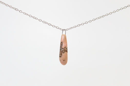 212. Pink Fuck Drop Necklace - 1" x 1.5"