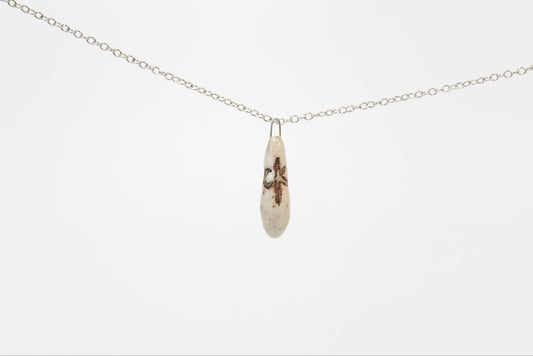 216. White Fuck Drop Necklace - 1" x 1.5"