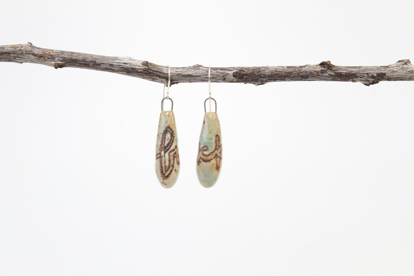 226. Turquoise Fuck Drop Earrings - 1" x 1.5"