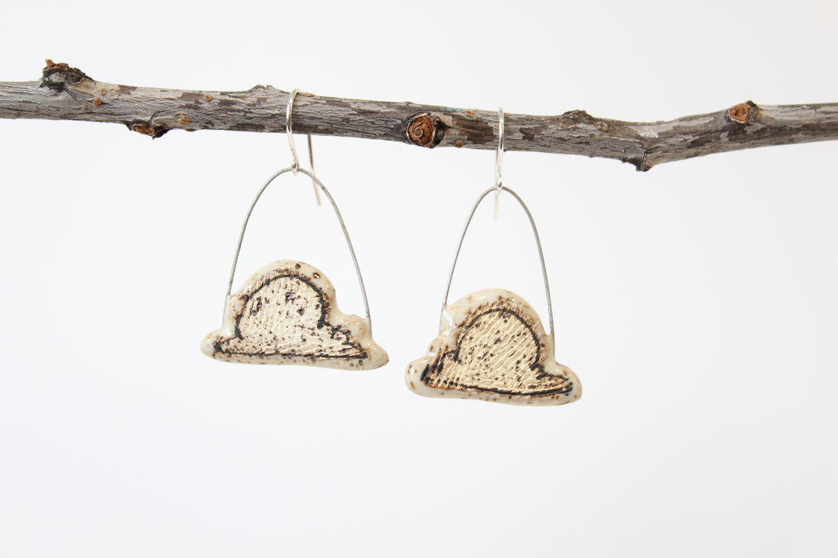 102. Cloud Earrings - 1" x 1.25"