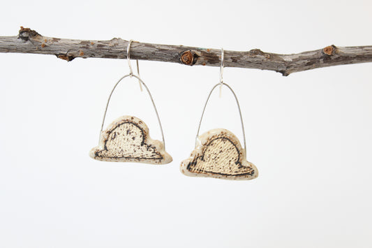 102. Cloud Earrings - 1" x 1.25"