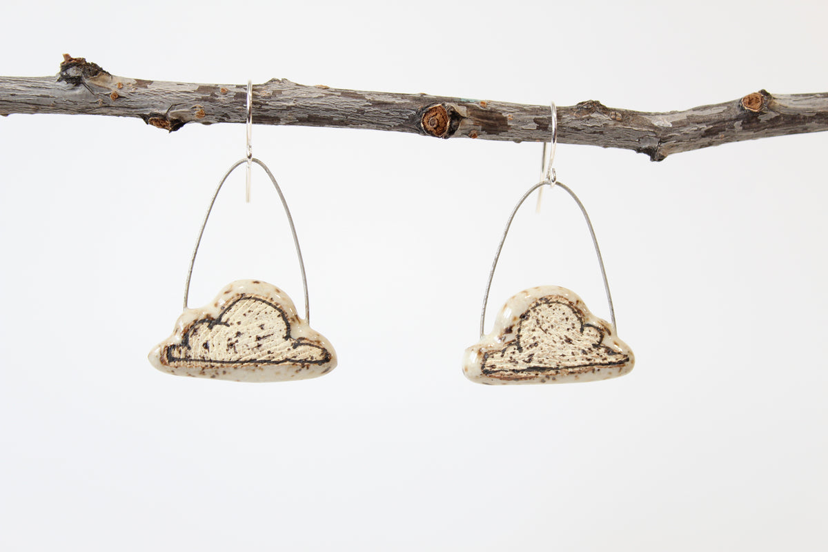101. Cloud Earrings - 1" x 1.25"