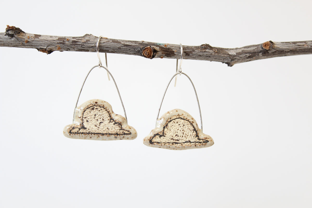103. Cloud Earrings - 1" x 1.25"