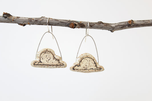 103. Cloud Earrings - 1" x 1.25"