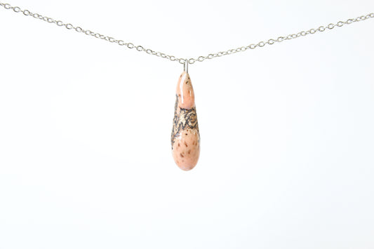 130. Pink Fuck Drop Necklace - 1" x 1.5"