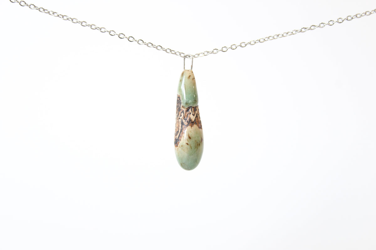 131. Turquoise Fuck Drop Necklace - 1" x 1.5"