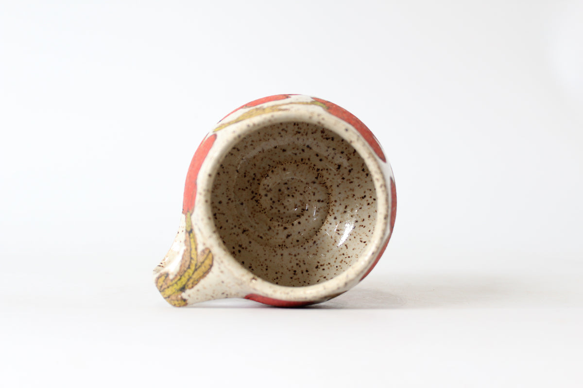 029. Red Flower Mug - 11oz.