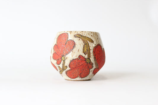 030. Red Flower Mug - 12oz.