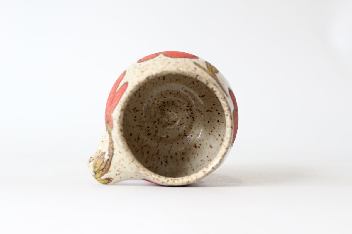 030. Red Flower Mug - 12oz.
