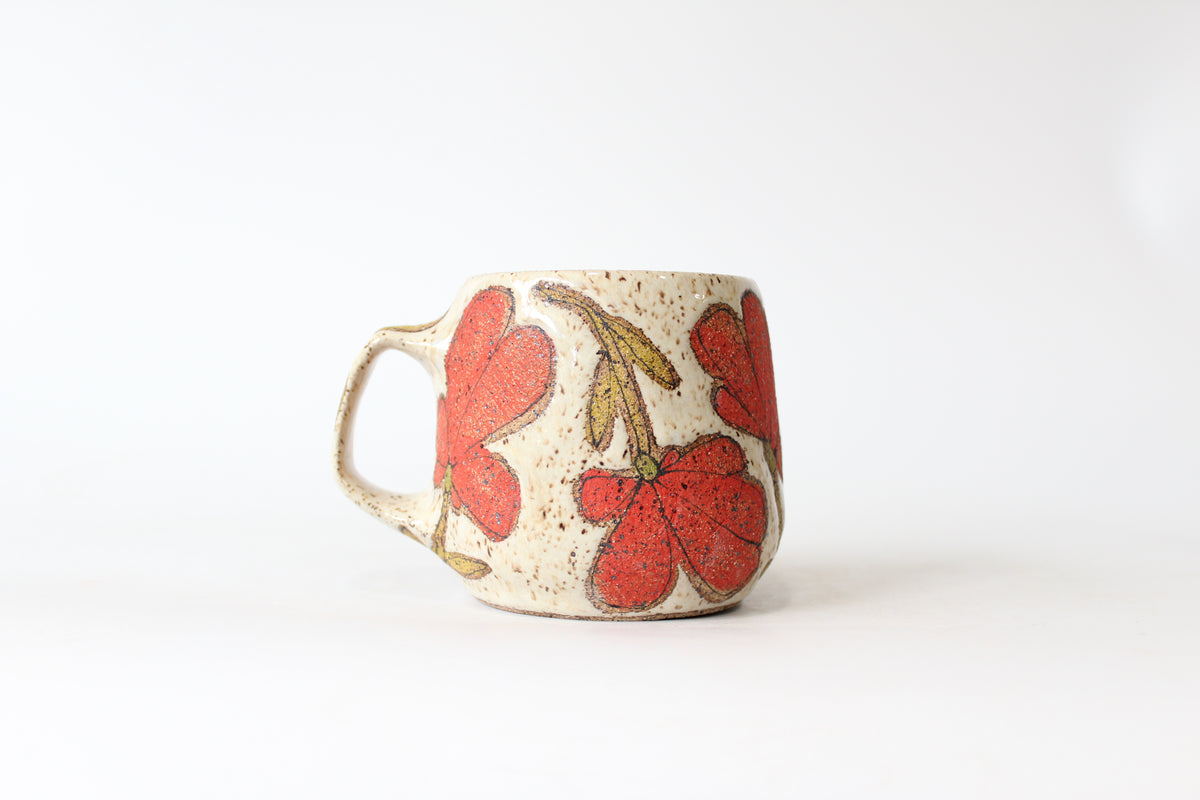 025. Red Flower Mug - 15oz.