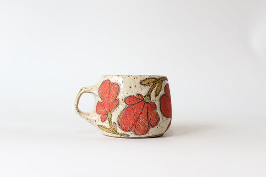 026. Red Flower Mug - 12oz.