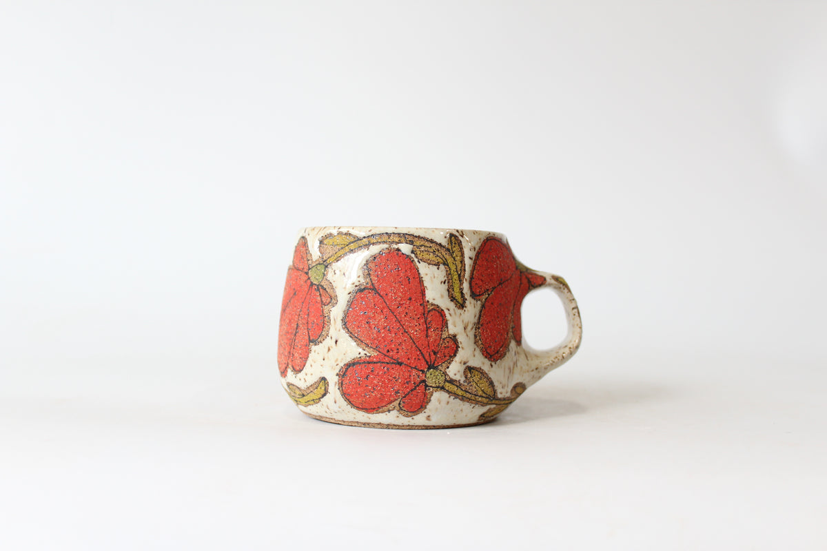 026. Red Flower Mug - 12oz.